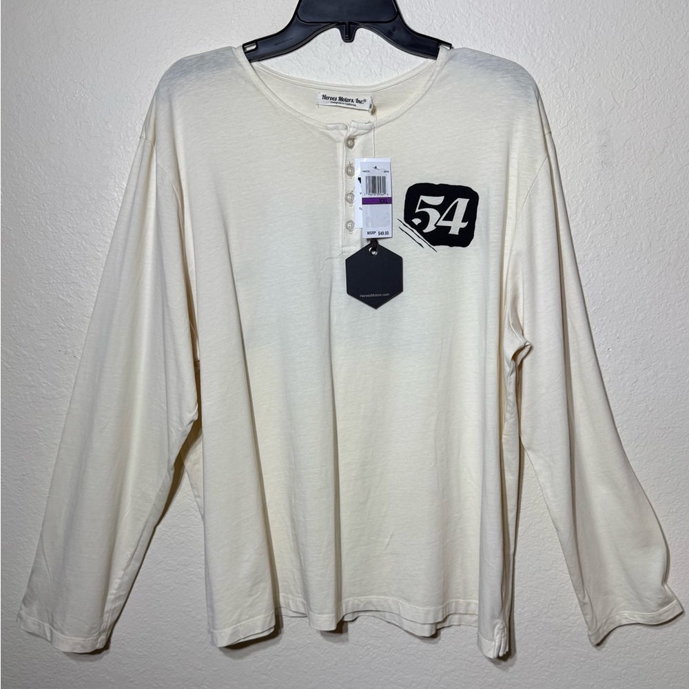 Heroes Motors 54 Los Angeles XXL Long Sleeve Shirt MSRP $49 Motorcycle print
